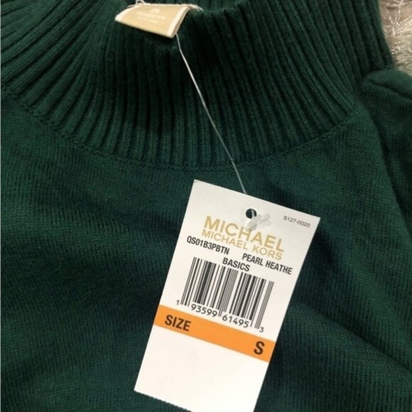 Michael Kors Cold Shoulder Mock Neck Long Sleeve Pullover Sweater Size S - Picture 5 of 7